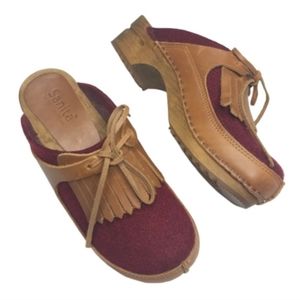 SANITA WOOL FRINGE CLOGS SZ 40 9
